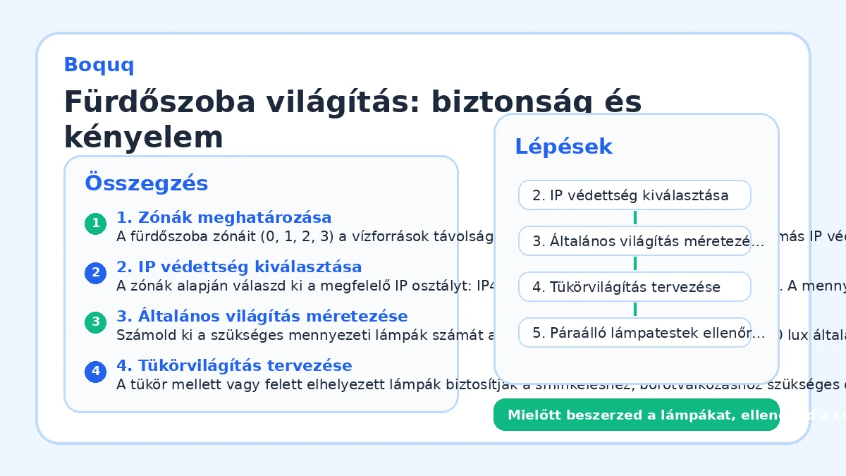 Fürdőszoba világítás: biztonság és kényelem