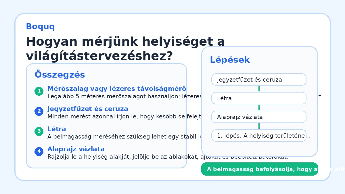 Hogyan mérjünk helyiséget a világítástervezéshez?