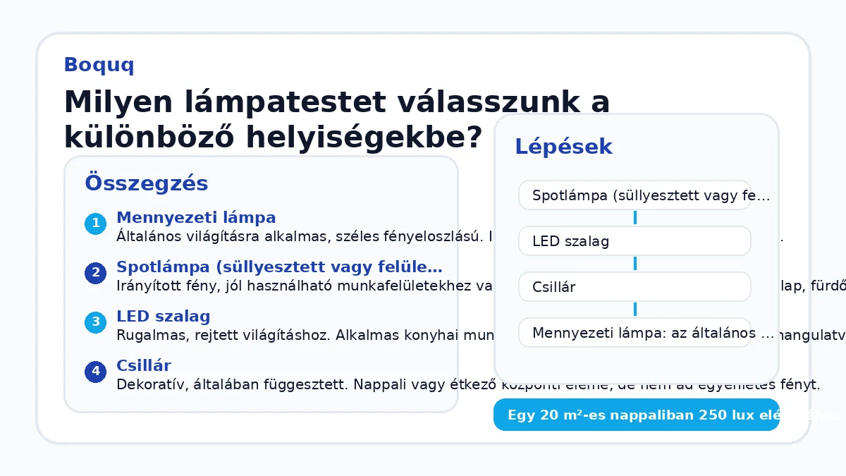 Milyen lámpatestet válasszunk a különböző helyiségekbe?