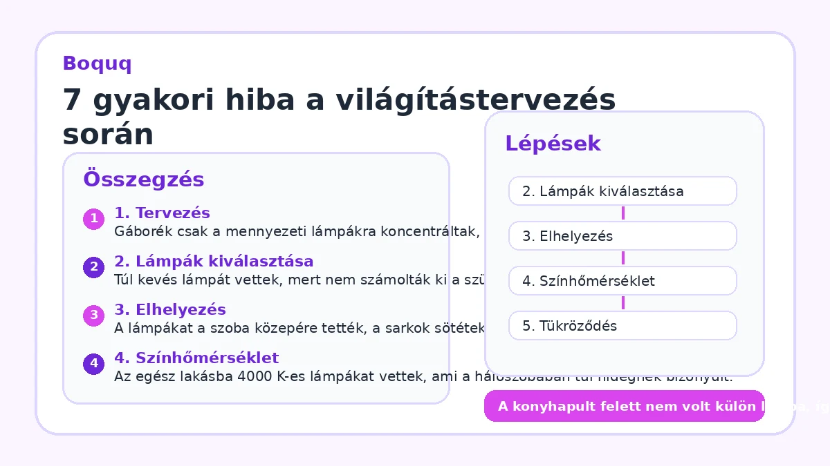 7 gyakori hiba a világítástervezés során